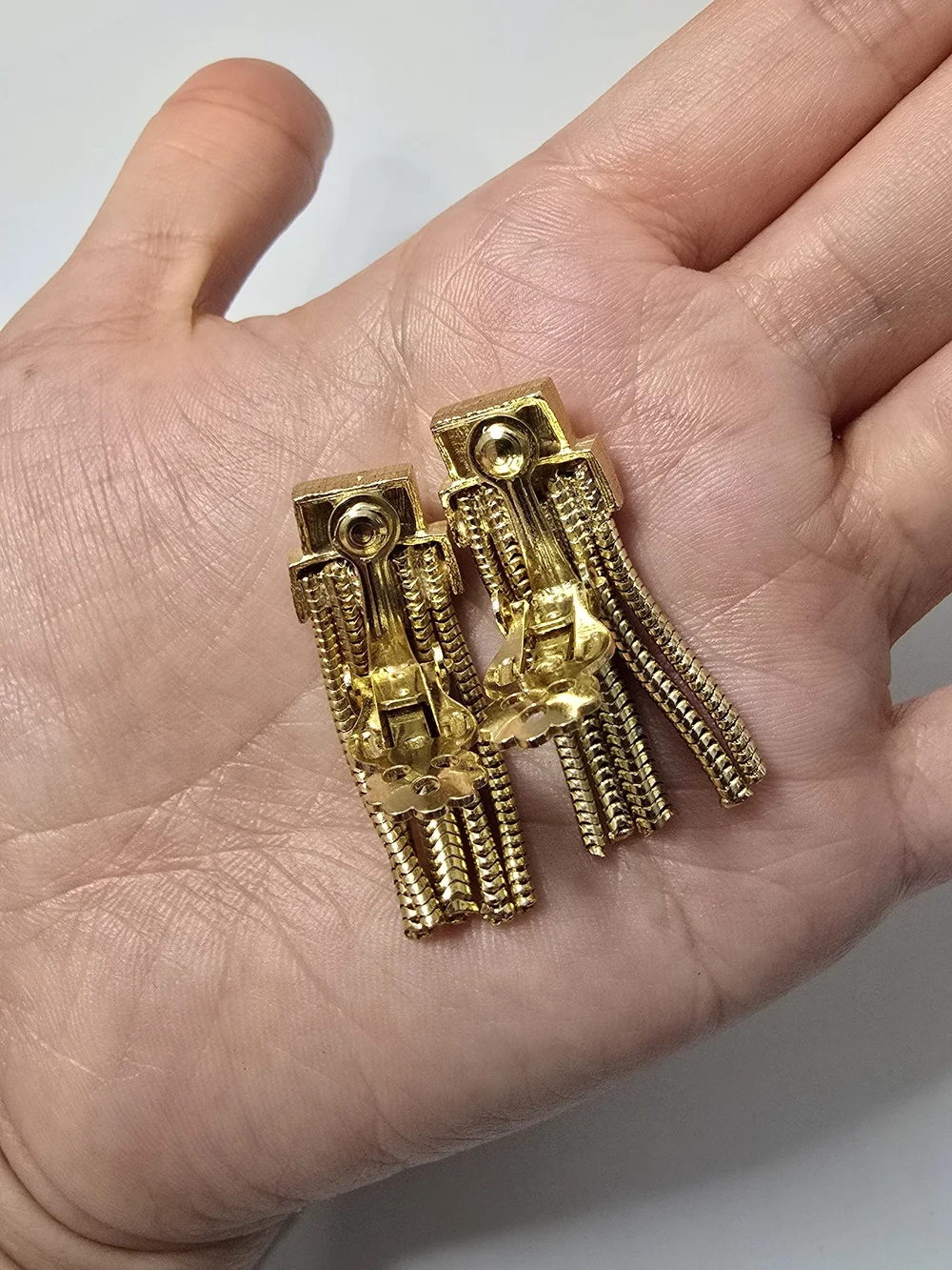 Vintage Park Lane  Statement Gold Plated Dangle, Clip-on